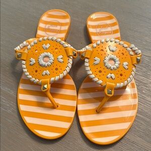 Jack Rogers Orange Striped Sandals